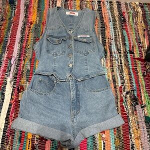 No Boundaries Light Blue Denim Vest
